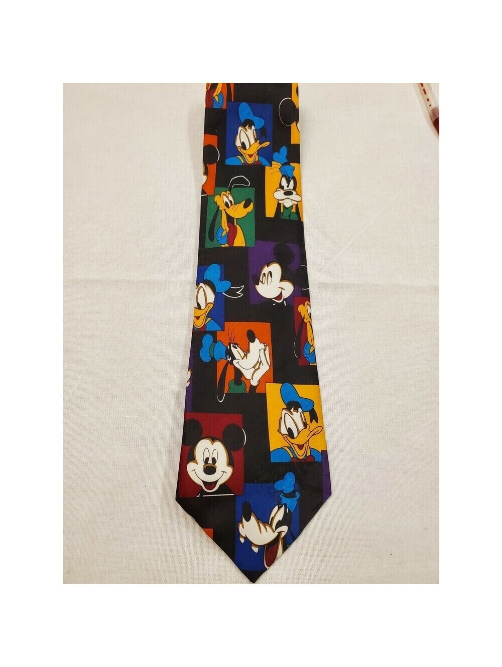 Vintage Disney Mickey Mouse, Donald Duck, Goofy, Pluto Tie NWT